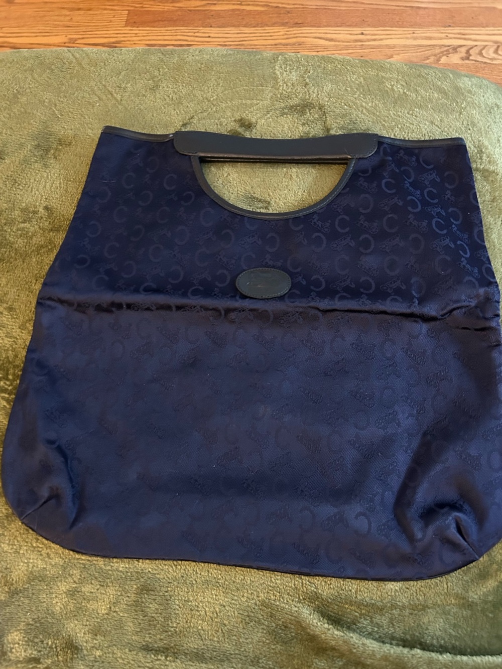 Authentic Vintage CELINE × NOEVIR Blue Monogram Canvas Tote Bag - Made in Japan